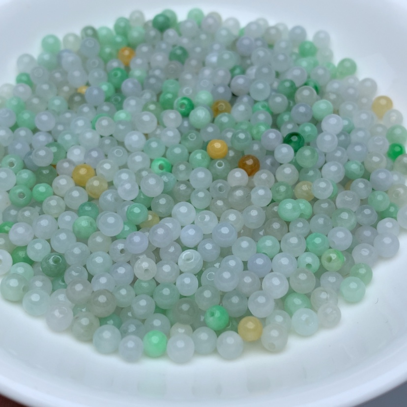 【闪购商品】翡翠手链未镶嵌卡3.8冰珠子50个