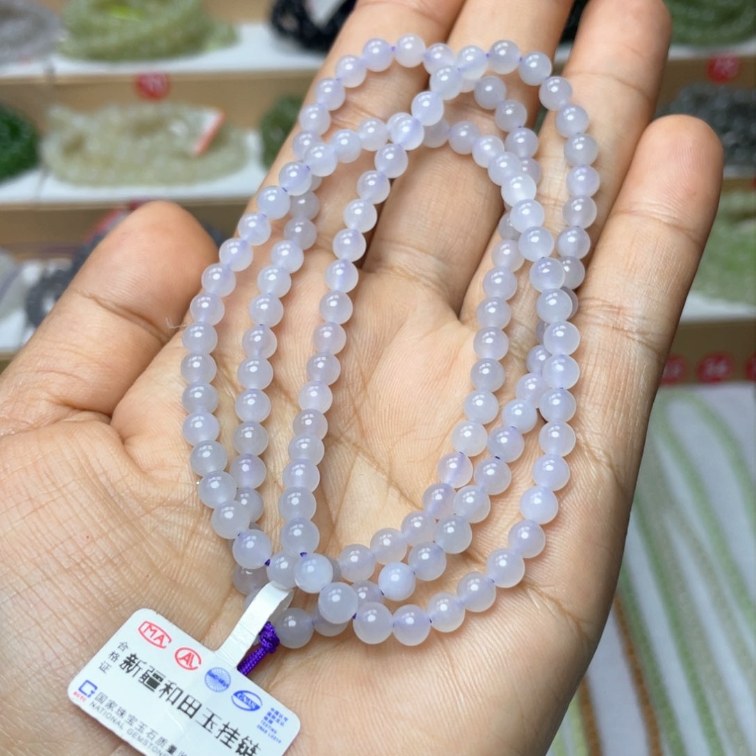 和田玉颈饰未镶嵌5mm