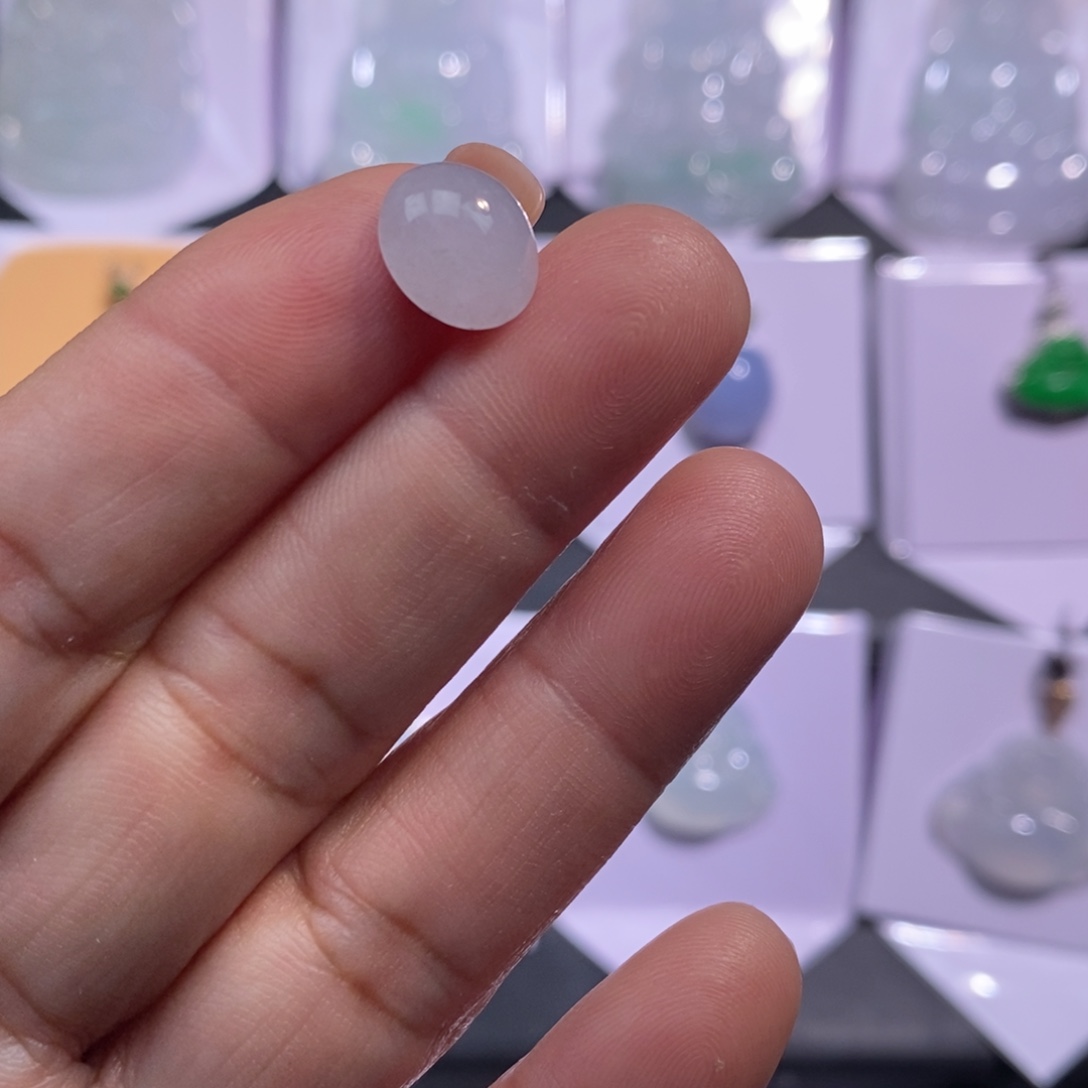 翡翠未镶嵌颈饰缅甸翡翠紫蛋面