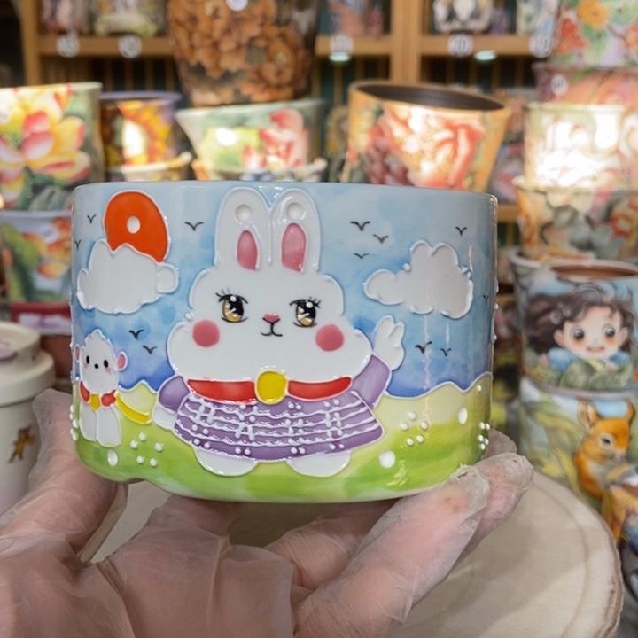 红陶景德镇艺术手绘作品