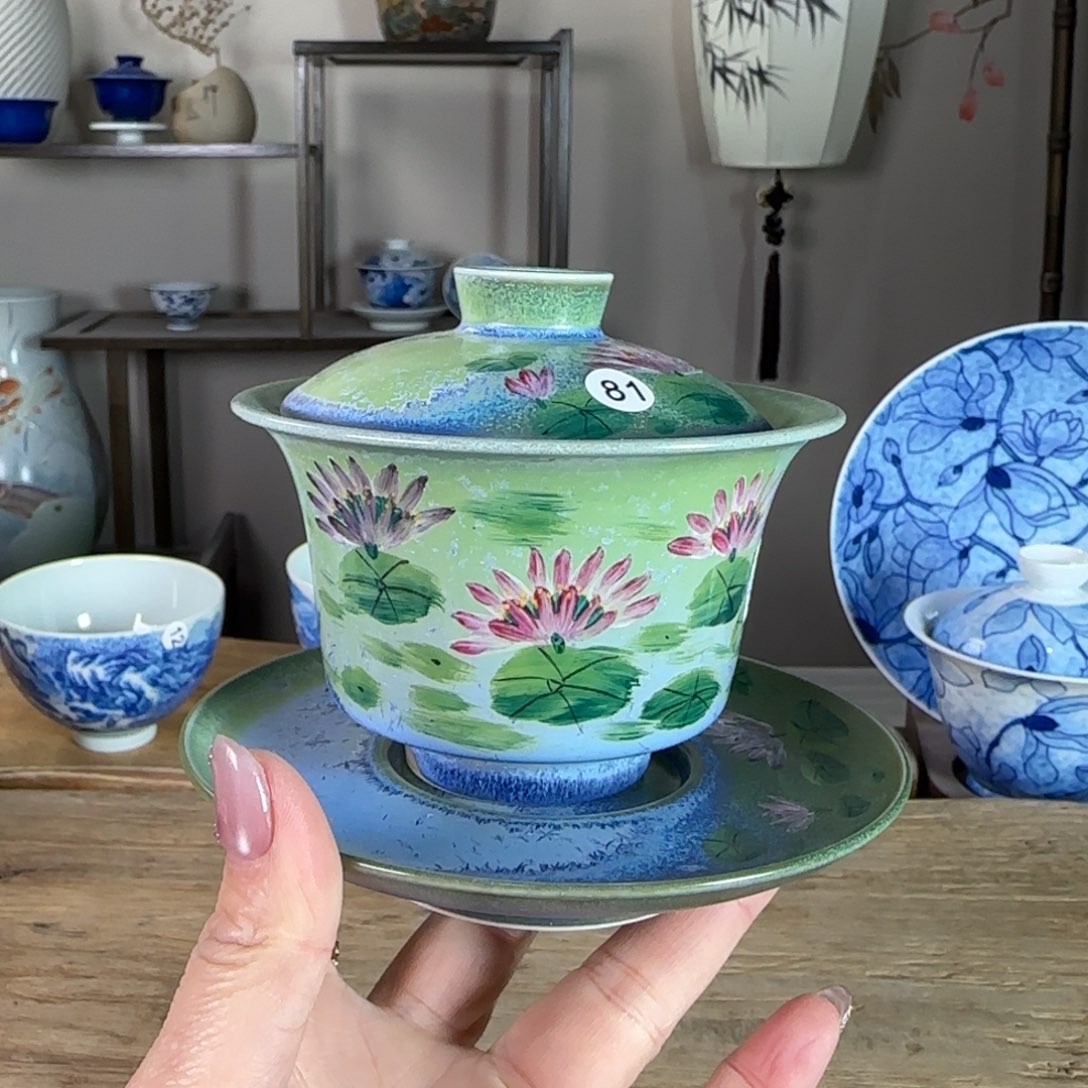 杯木*?景德镇陶瓷柴烧多人