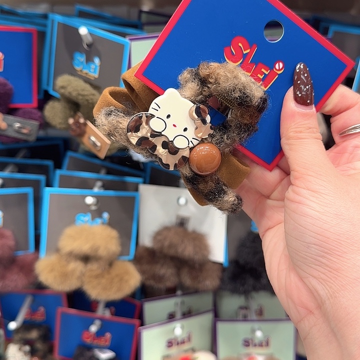 豹纹kt抓夹8公分宽