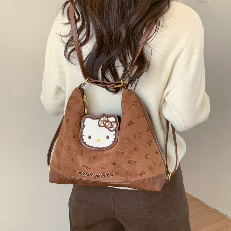 防脏拉链托特包单肩包棕色大包时尚女士通勤韩版简约百搭休闲洋气