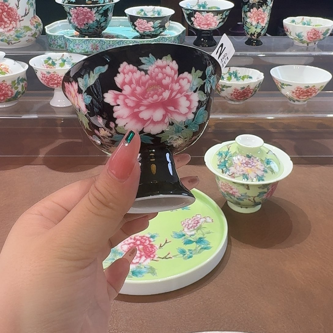 珐琅彩主人杯茶具套装