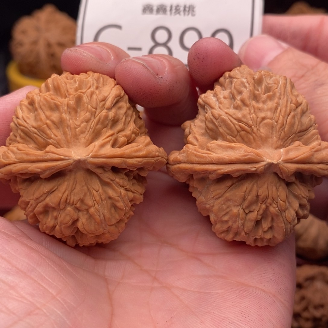 文玩核桃把件球白42