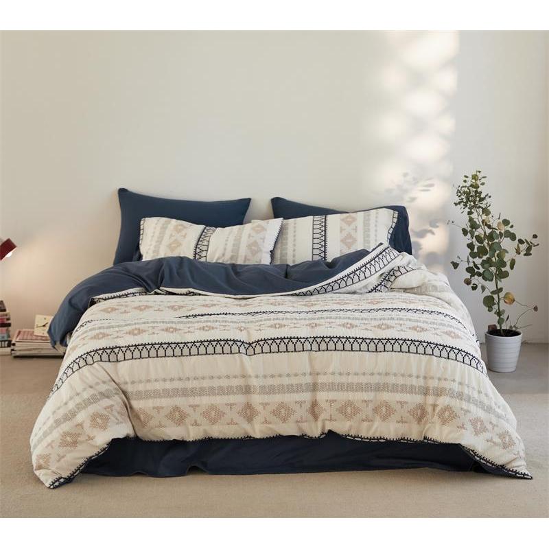 无季·费尔岛全棉色织提花四件套