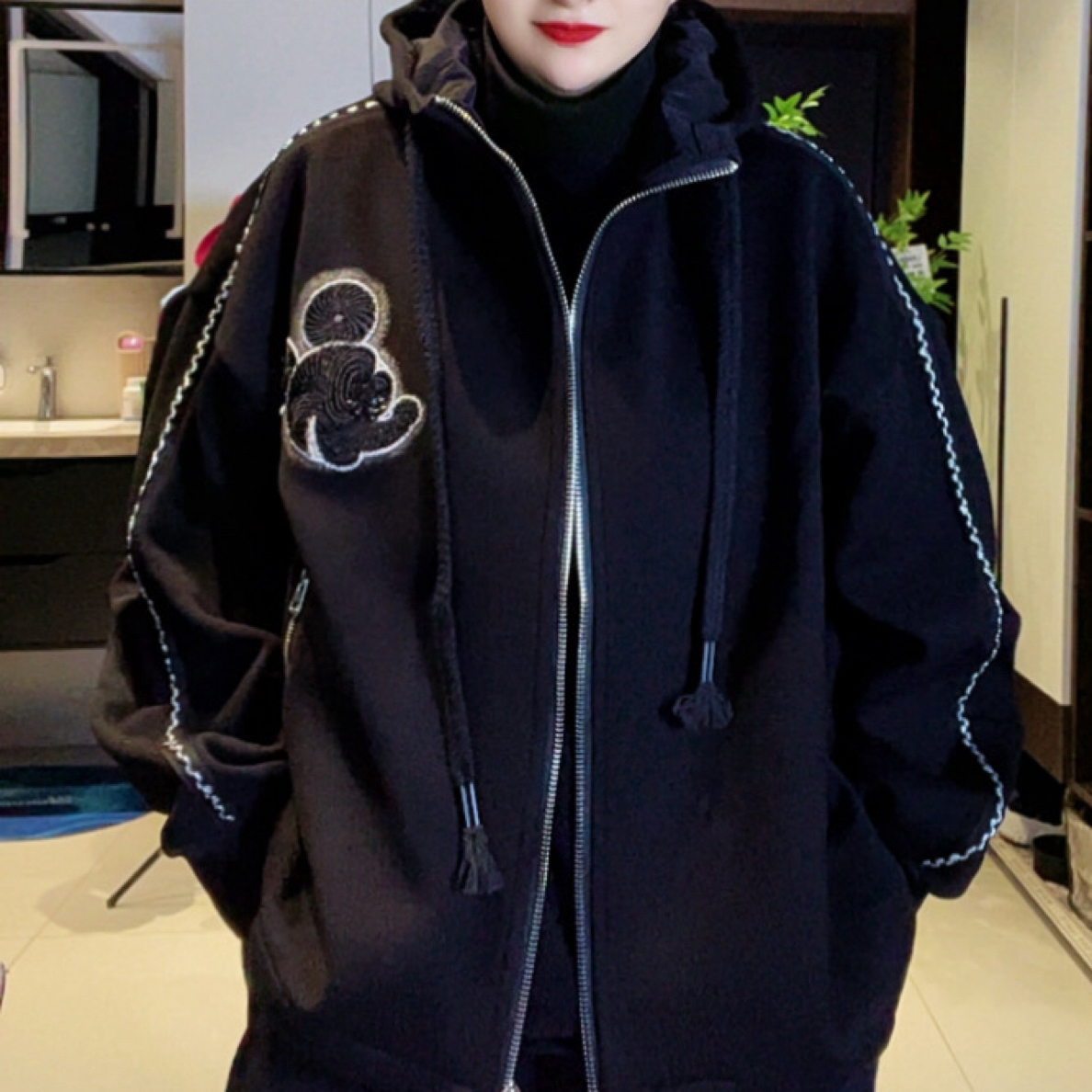 2025冬季加绒时尚版型（后背米米头）帽衫高货外套