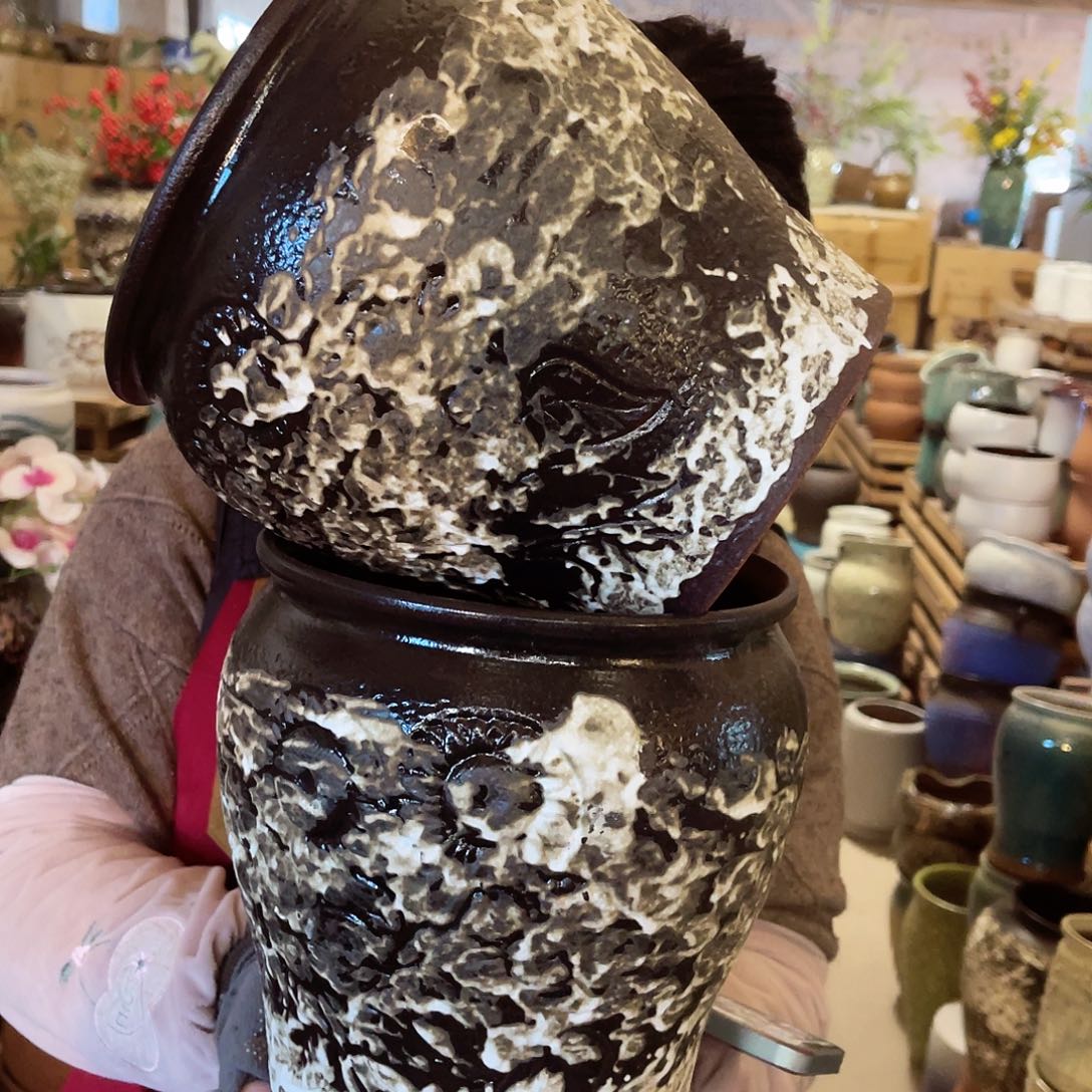 紫砂花盆高度21口径18