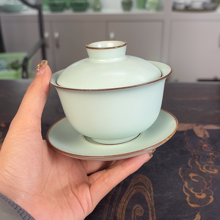 龙泉云间青瓷小米茶器