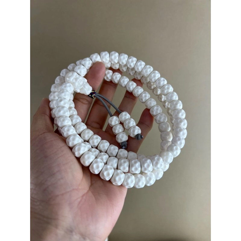 非金属皮质手链 养殖鹿角精品10×8雕刻无相108达摩三通