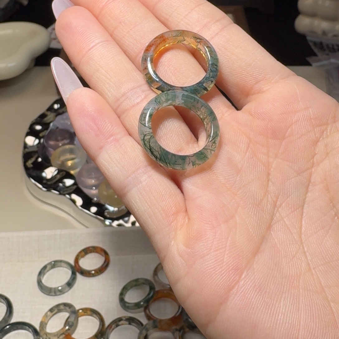 正***士玛瑙/玉髓未镶嵌戒指