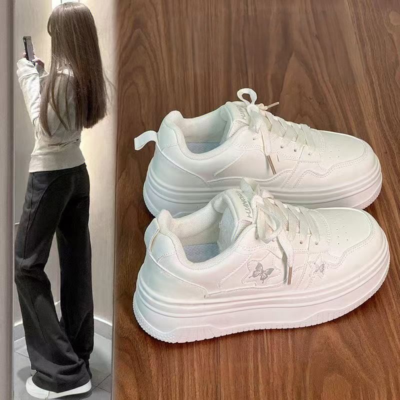 直播间扣号 透气休闲板鞋小白鞋厚底百搭