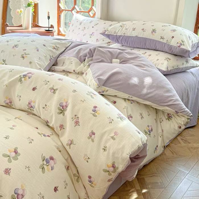 【展厅装修】样品！孤品！100%【云纱棉】孤品A类有氧提花四件套 超细