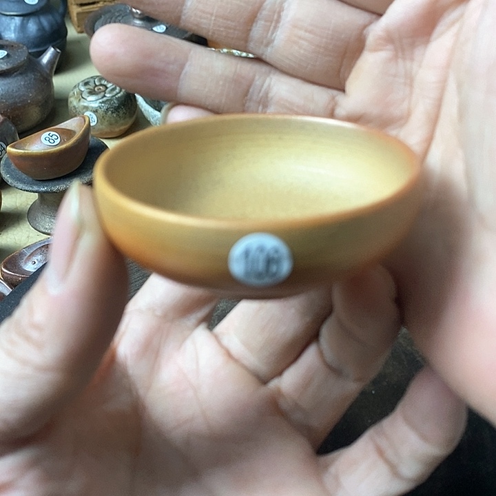 杯手工粗陶、柴烧茶器