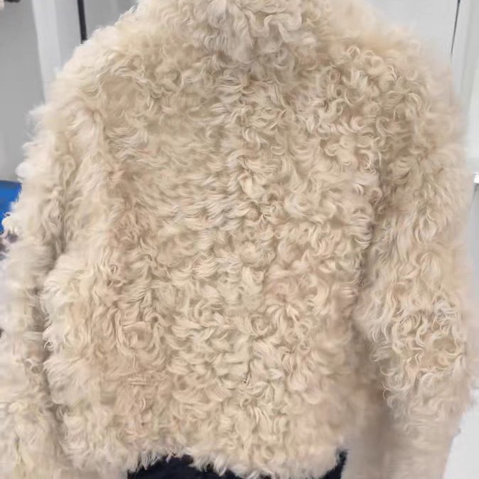 V领女M-L短款中国码中长款米白色粉红色圆领