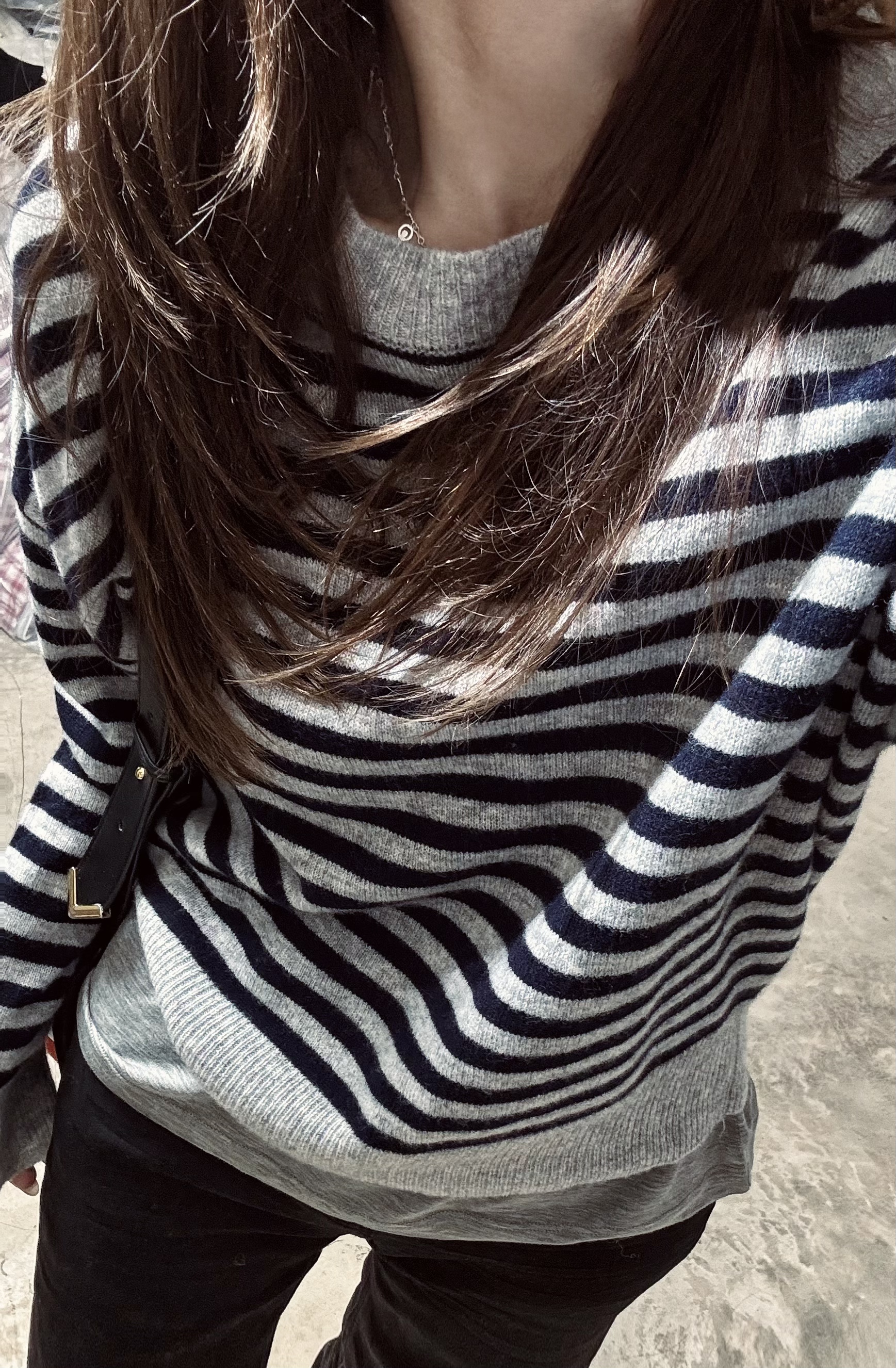 6224全羊毛爆款灰条毛衣