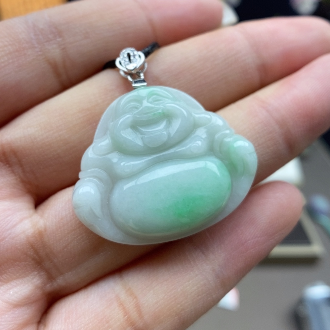 翡翠银S925镶嵌颈饰吊坠