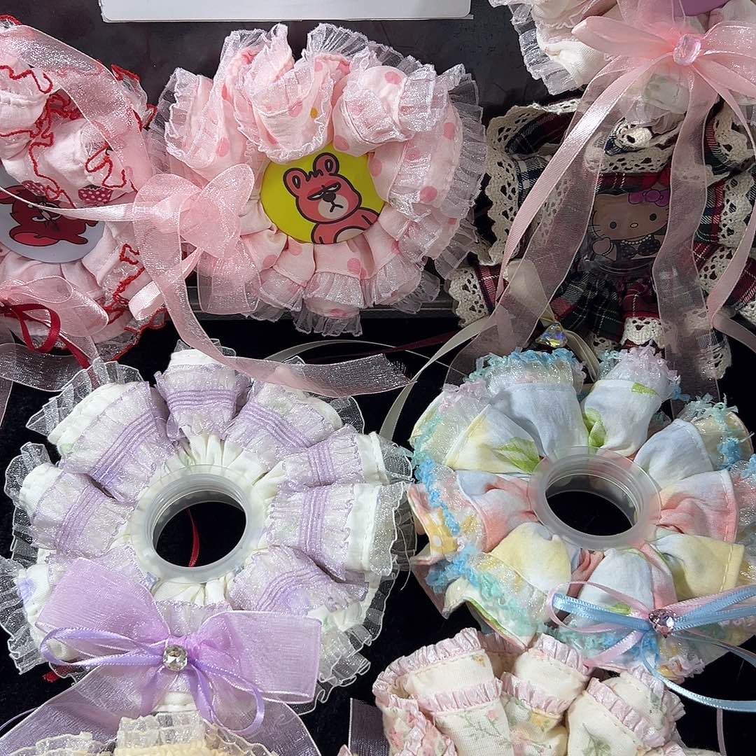 布艺铁合金9.9抢购双层多折圈圈。。。