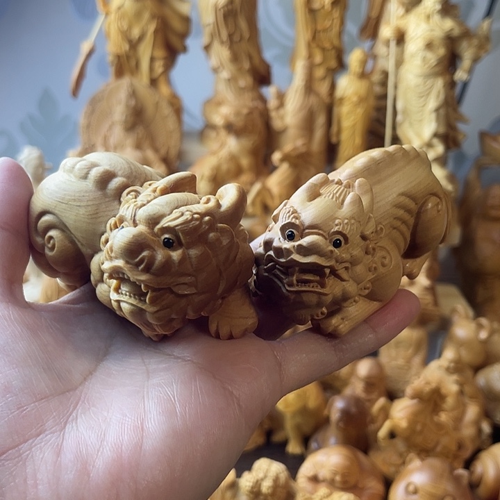 柏木（崖柏）崖柏公母貔貅一对