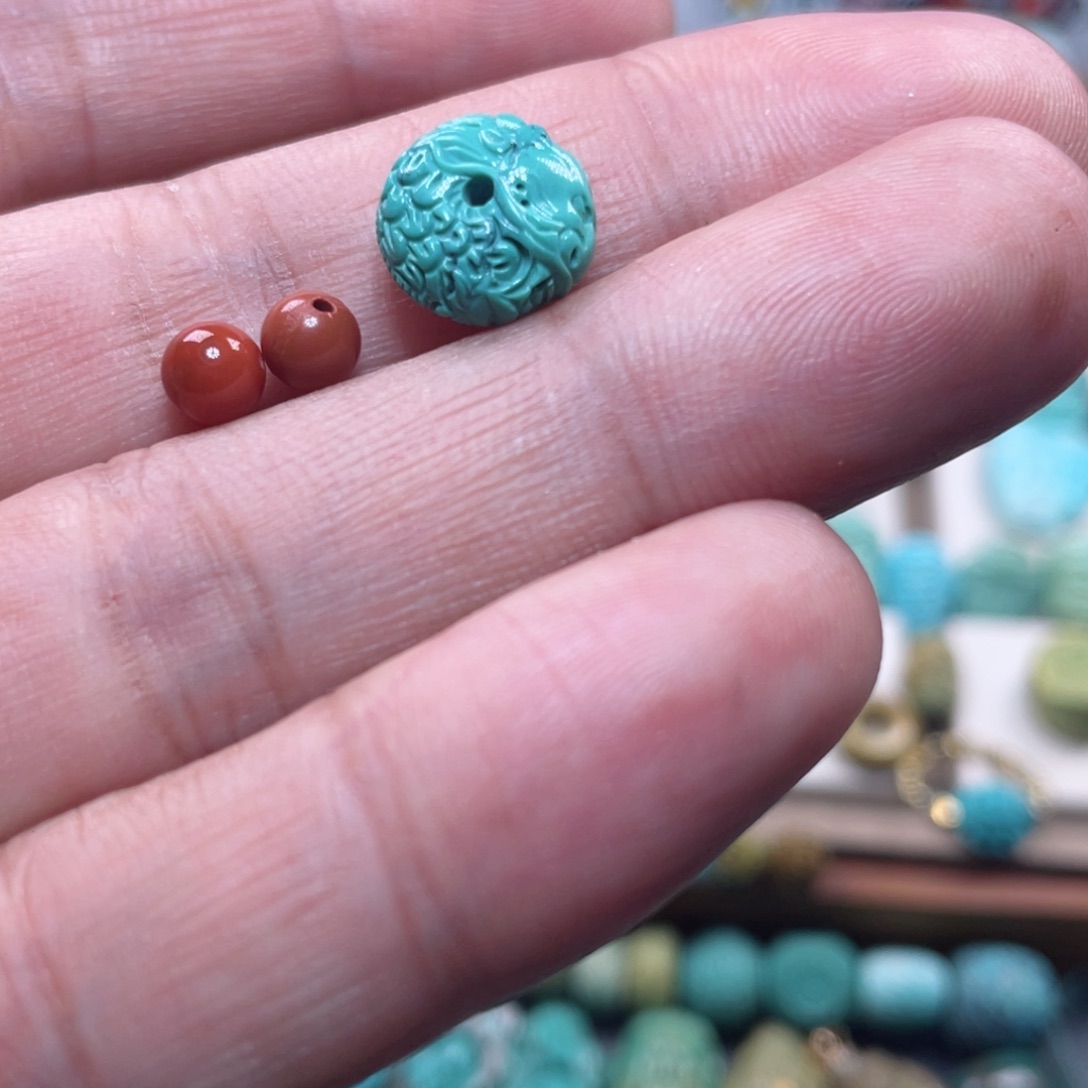 南红玛瑙配饰未镶嵌这*云