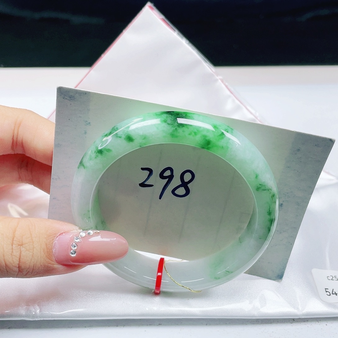 翡翠未镶嵌手镯 正圈54+