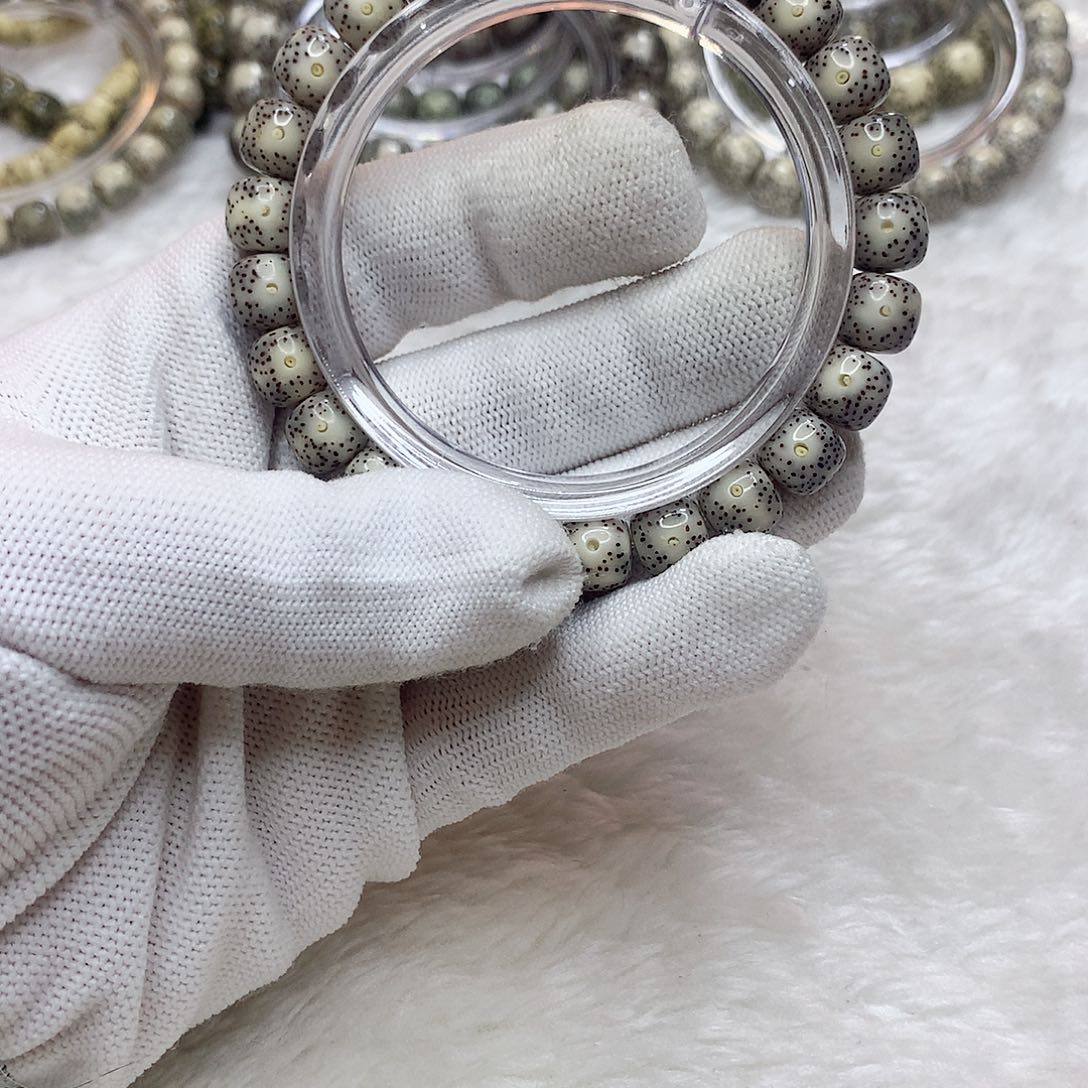 星月菩提手串1号灰冰9×8