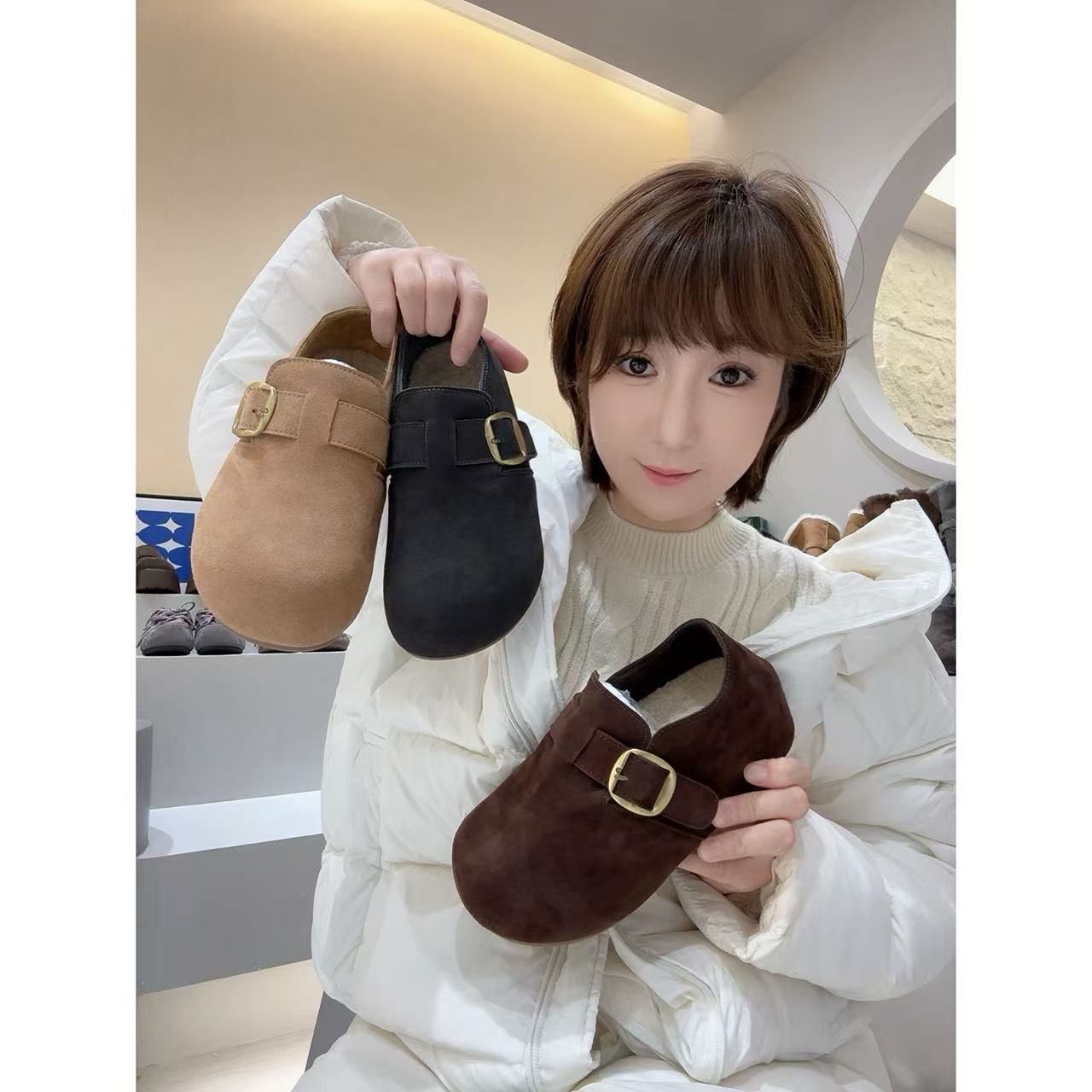 伊迪漫漫雪飘零加绒勃肯鞋K98776