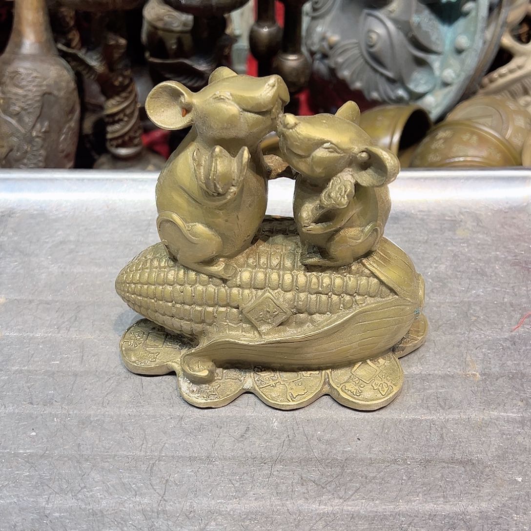 黄铜摆件，文房摆件