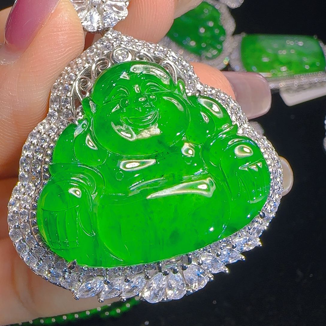 翡翠吊坠(赠链)银S925镶嵌