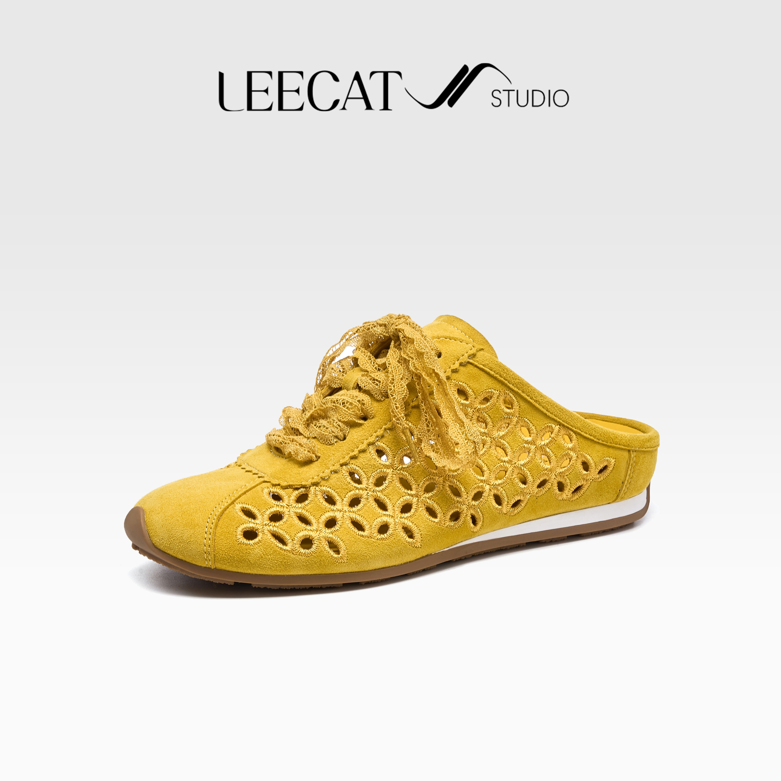 LeeCat Studio | 2025夏季多巴胺镂空设计半拖鞋女款LES25X0225