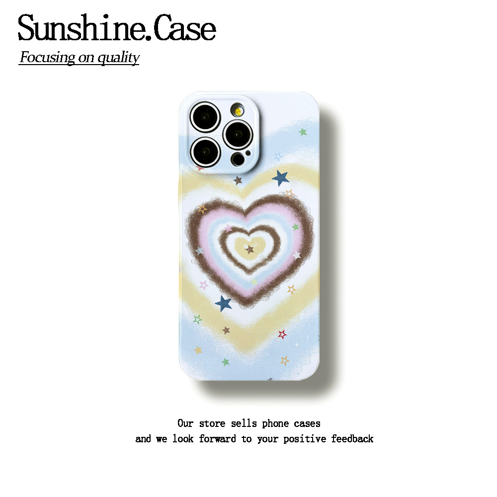 星星爱心菲林软壳适用苹果17华为vivo小米oppo一加防摔手机壳