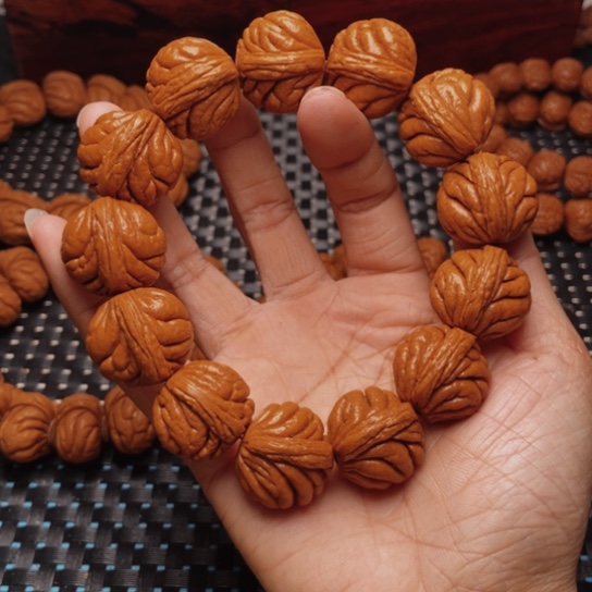 桃核手串龙纹桃核