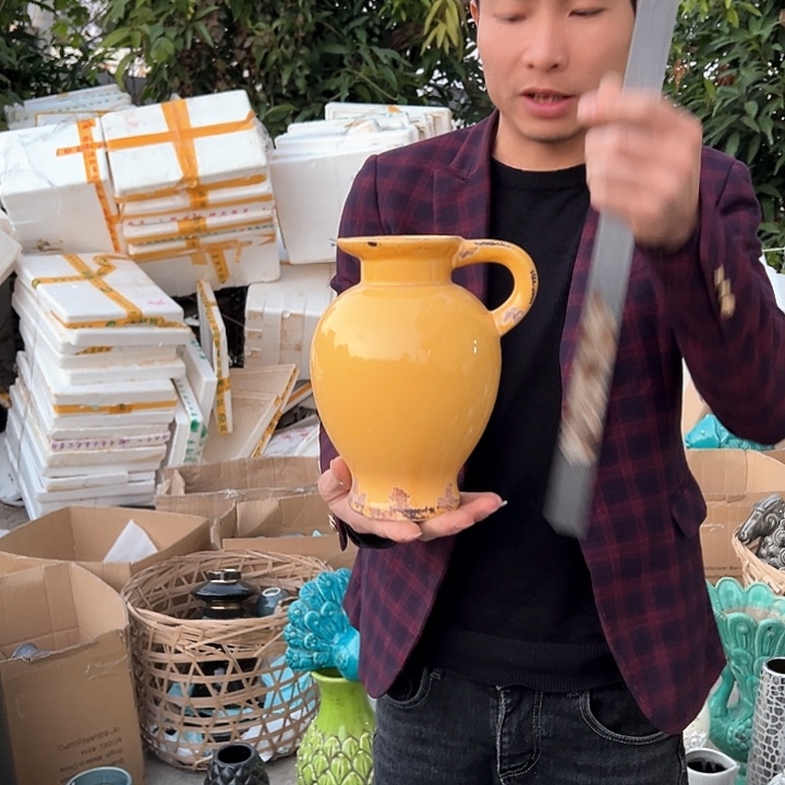 瓶高度22厘米口径6厘米微瑕捡漏