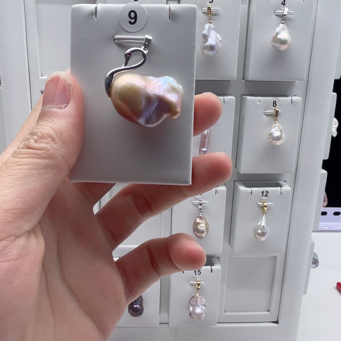 颈饰淡水珍珠银S925镶嵌