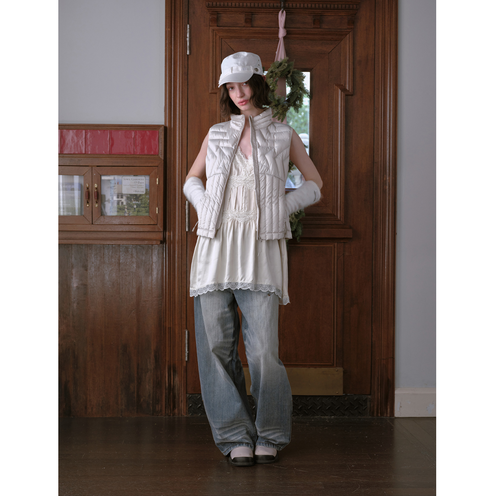 DKZ✖Christmas星星修身白鸭绒马甲