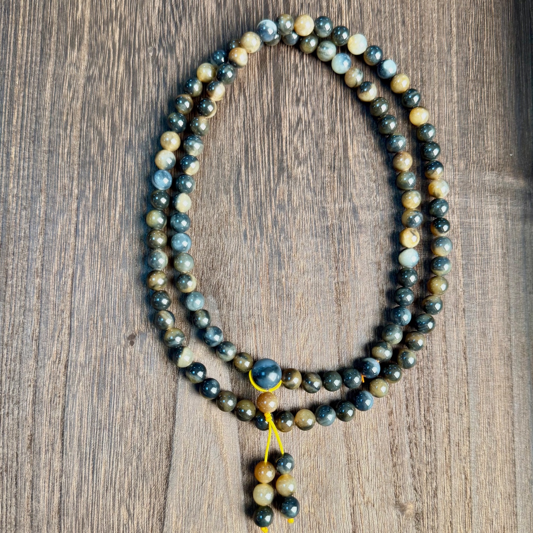 ZBG0889和田玉大漠敦煌楼兰三彩108（天然珠宝多样性发其一）