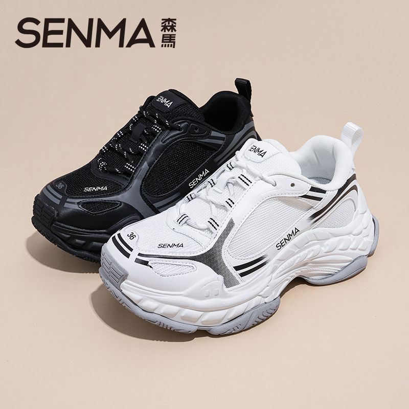 SENMA/森马增高7cm老爹鞋女2025秋冬新款时尚厚底休闲小个子女鞋