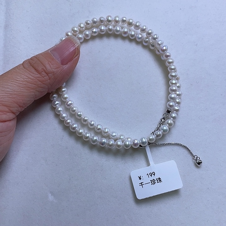 淡水珍珠颈饰银S925镶嵌