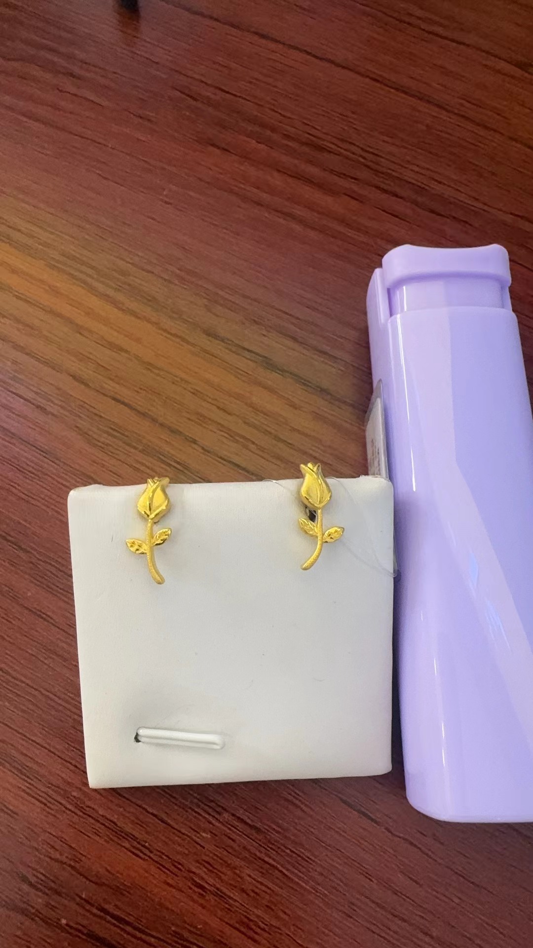 红飞珠宝足金耳饰