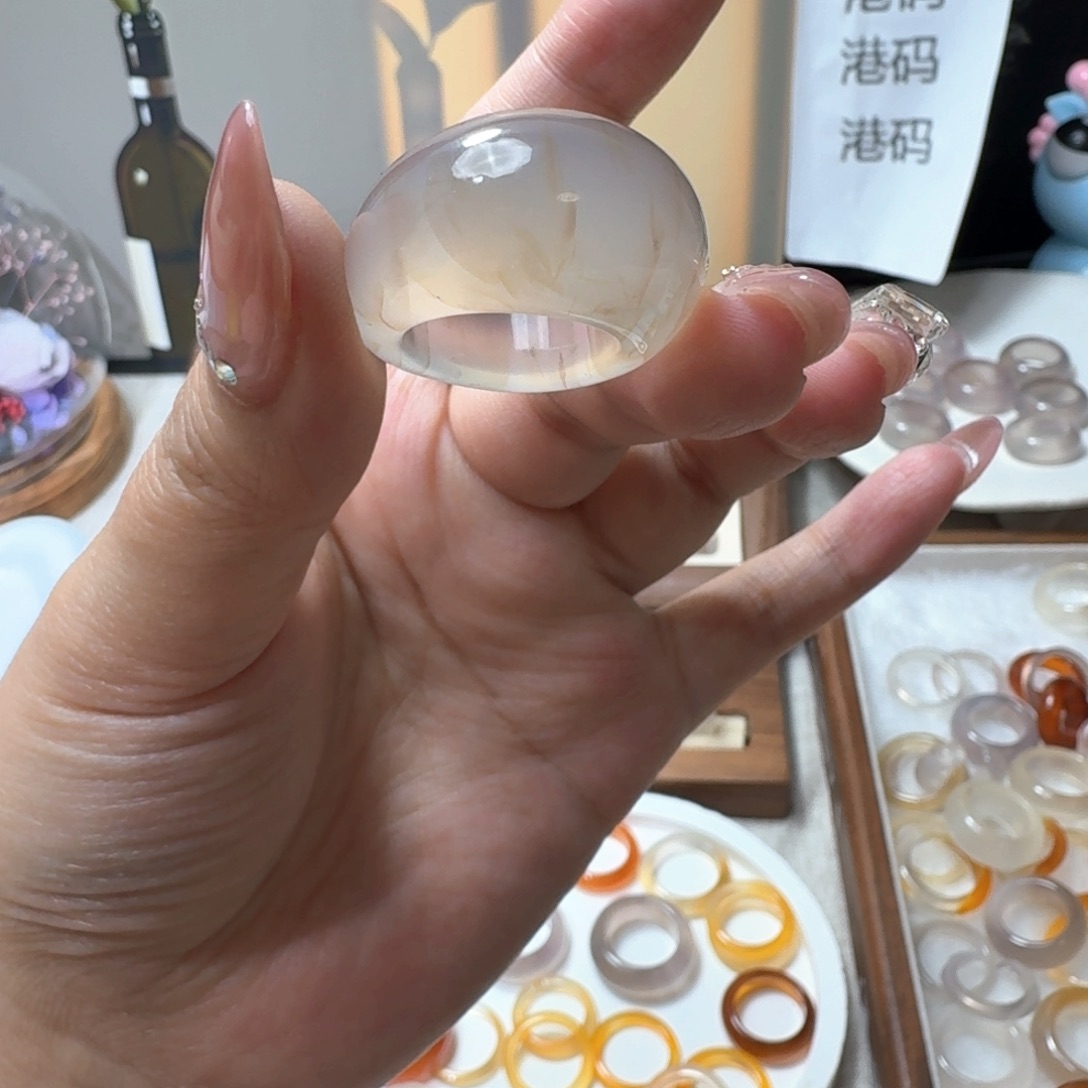 未镶嵌戒指玛瑙/玉髓028港12