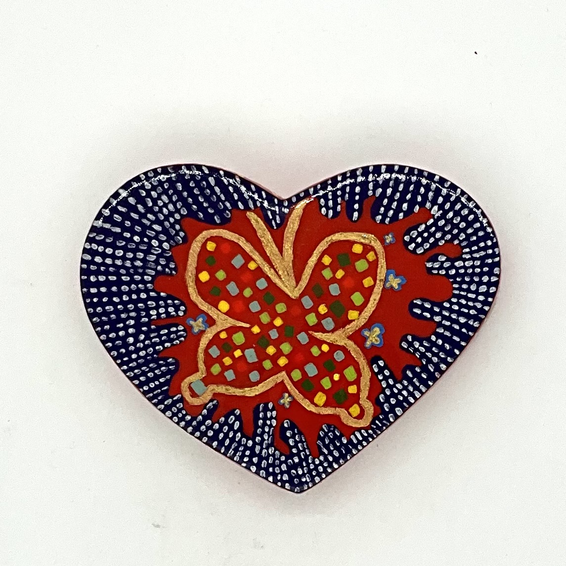 PM 王甜心爱心摆件 手工制作上色 石膏摆件 仅一件