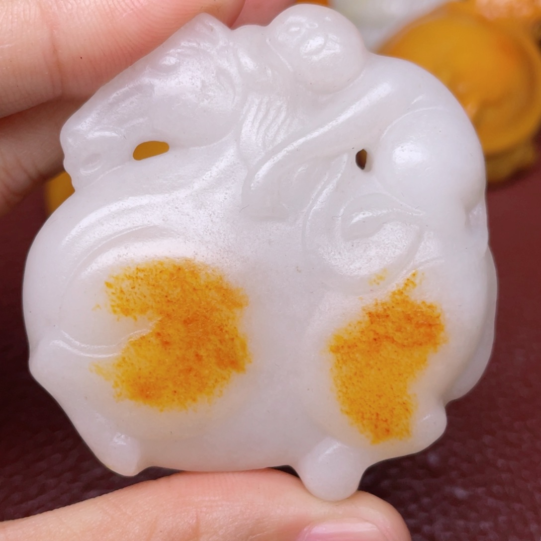 和田玉颈饰未镶嵌老*