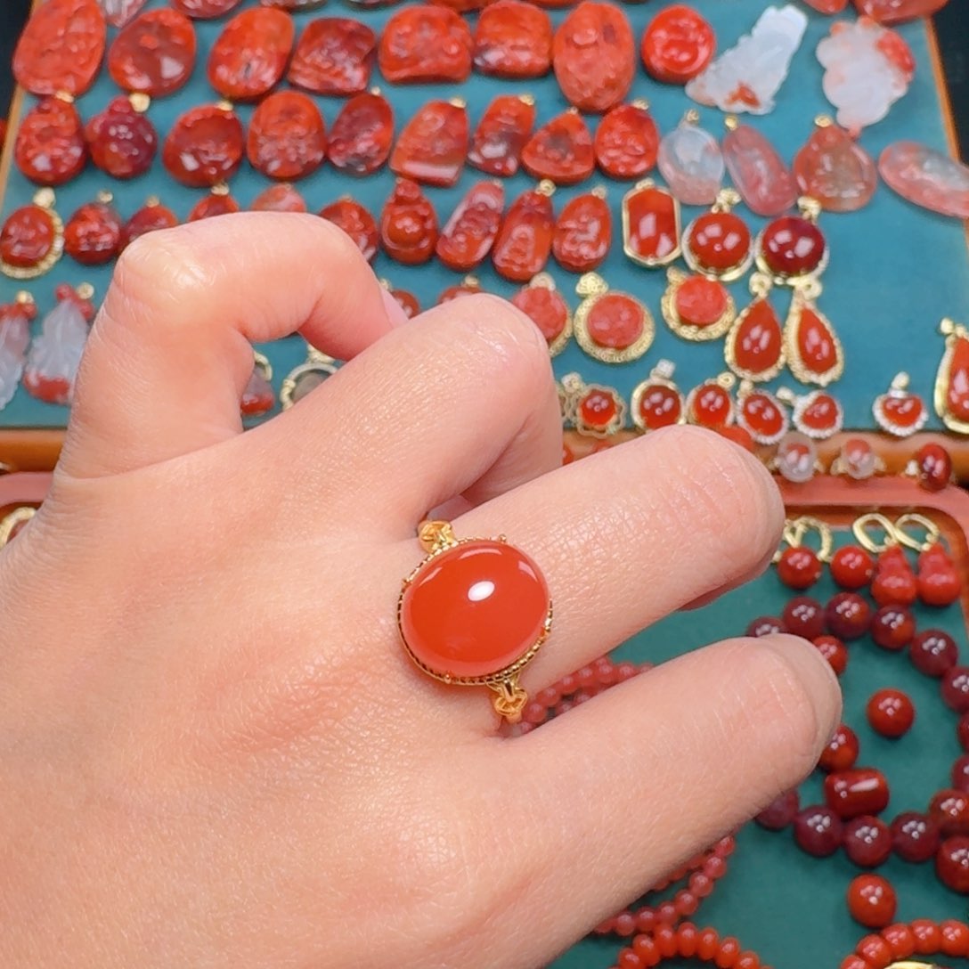 南红玛瑙南红银S925镶嵌