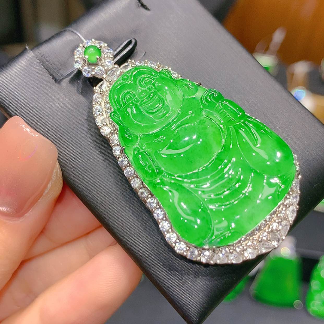 【闪购商品】翡翠银S925镶嵌颈饰9柒姐