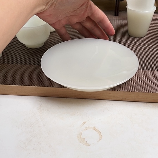 瓷片宁****团高档皙白玉瓷壶承