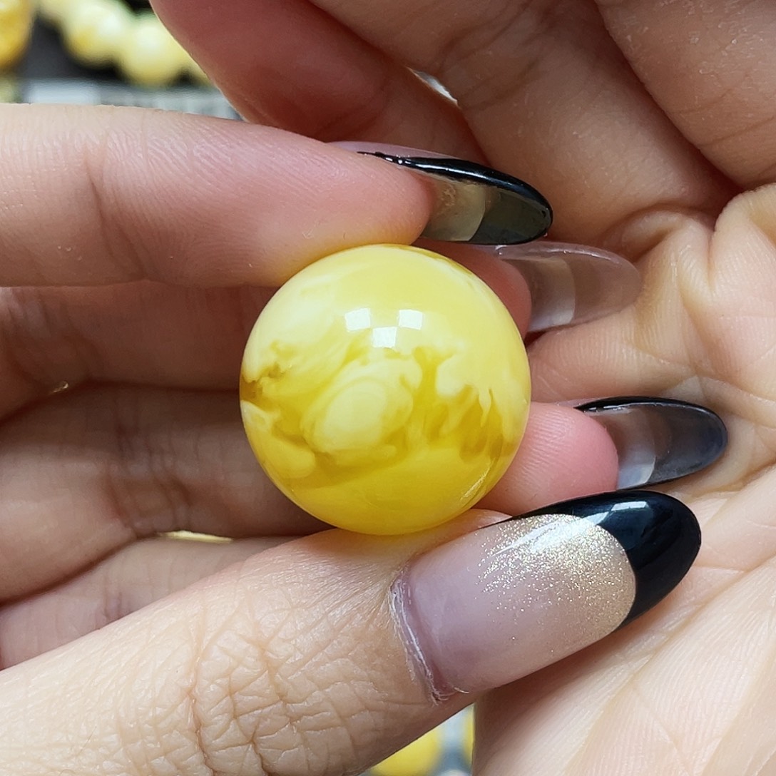 琥珀珠宝奇石未镶嵌23.5mm