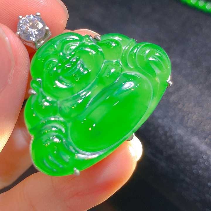 【闪购商品】翡翠颈饰银S925镶嵌翡翠