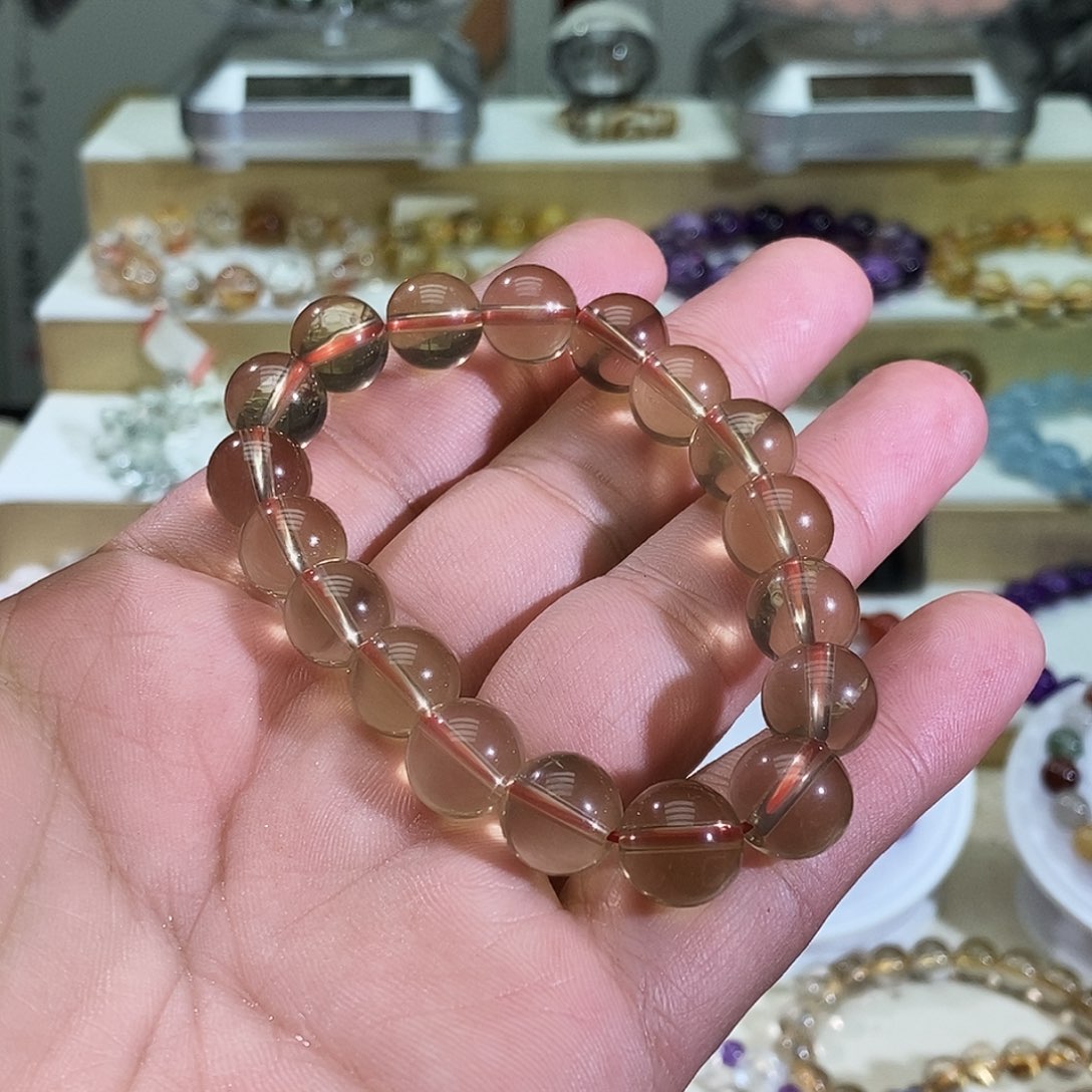 水晶手链未镶嵌魔晶宙斯黄水晶手串