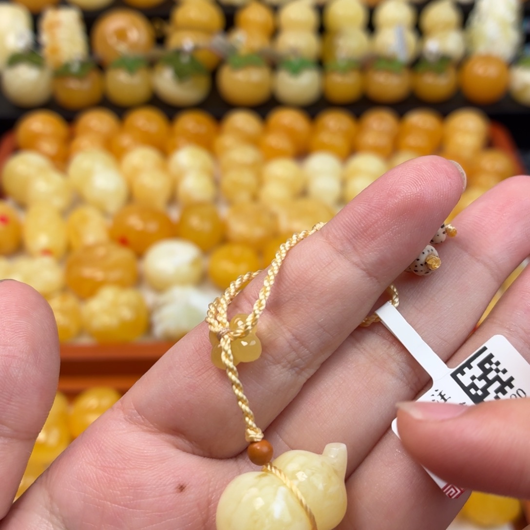 蜜蜡未镶嵌毛衣链蜜蜡