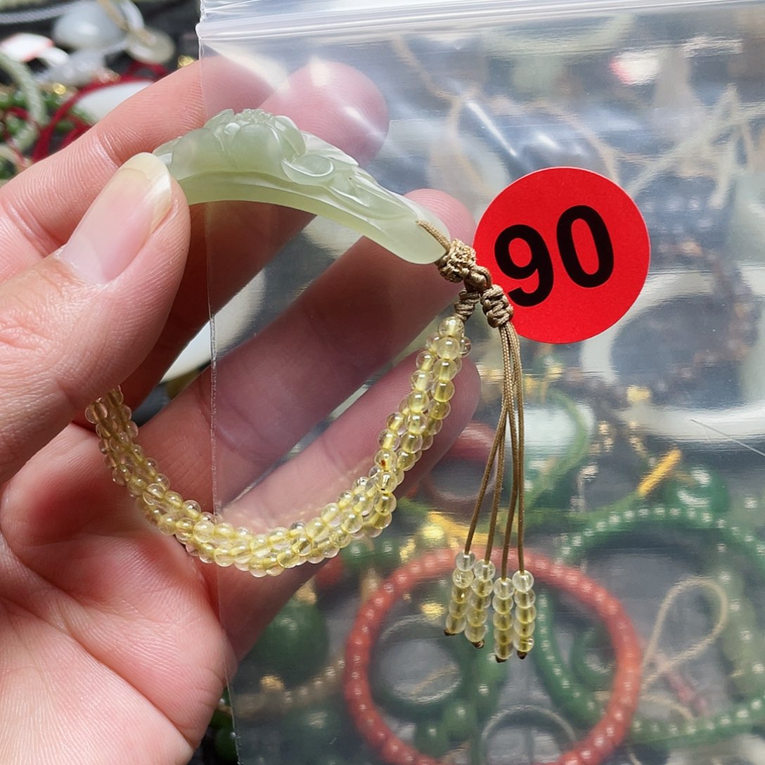 吊坠白玉菩提自***儿手串